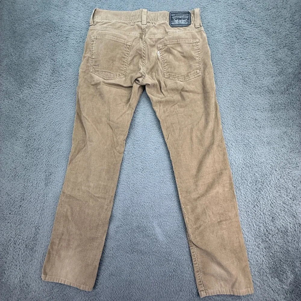 Levi's 511 Skinny Mens 32x30 Tan Khaki Corduroy‎ Stretch Pants 5 Pocket